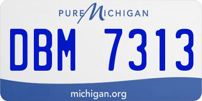 MI license plate DBM7313