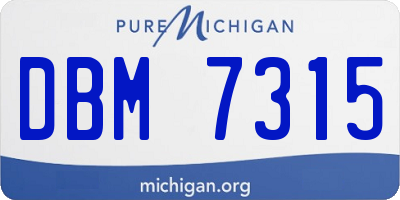 MI license plate DBM7315