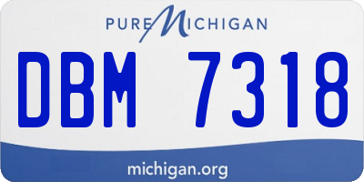 MI license plate DBM7318