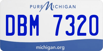 MI license plate DBM7320