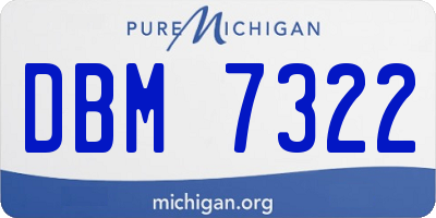 MI license plate DBM7322
