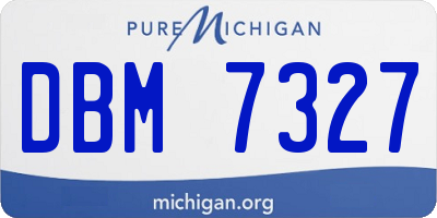 MI license plate DBM7327