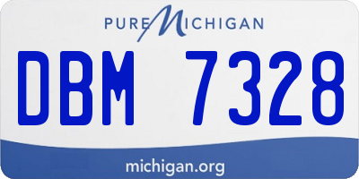 MI license plate DBM7328