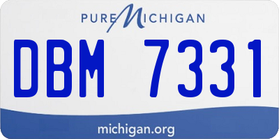MI license plate DBM7331
