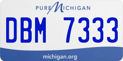 MI license plate DBM7333