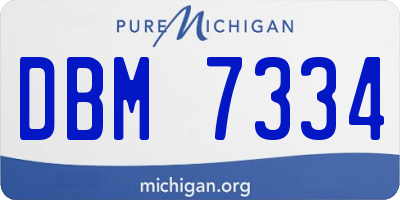 MI license plate DBM7334