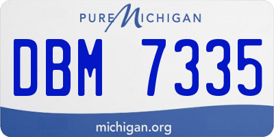 MI license plate DBM7335
