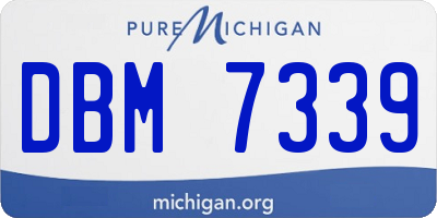 MI license plate DBM7339