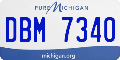 MI license plate DBM7340