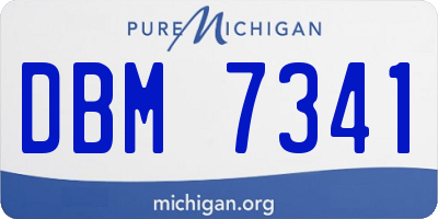 MI license plate DBM7341