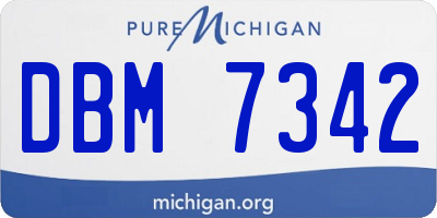 MI license plate DBM7342