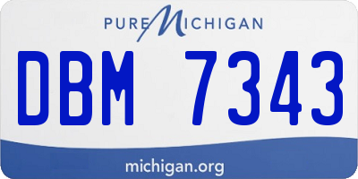 MI license plate DBM7343