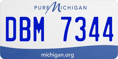 MI license plate DBM7344