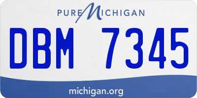 MI license plate DBM7345