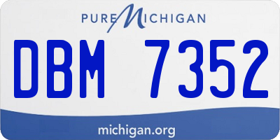 MI license plate DBM7352