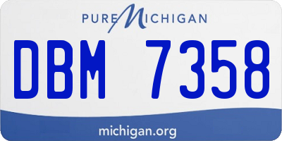 MI license plate DBM7358