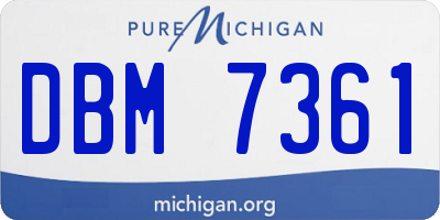 MI license plate DBM7361