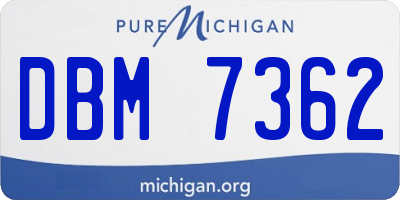 MI license plate DBM7362