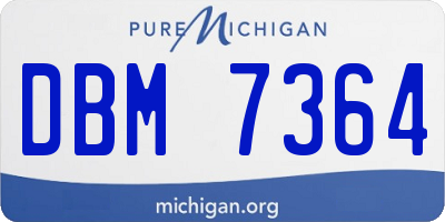 MI license plate DBM7364