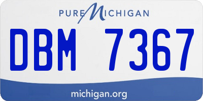 MI license plate DBM7367