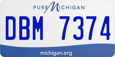 MI license plate DBM7374