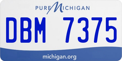 MI license plate DBM7375
