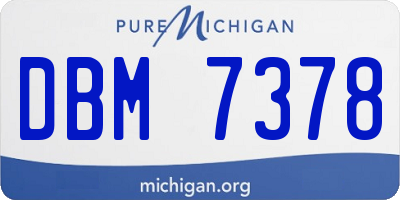 MI license plate DBM7378