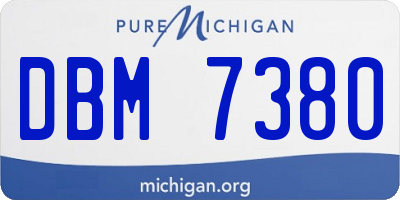 MI license plate DBM7380