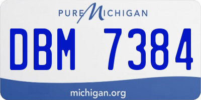 MI license plate DBM7384