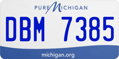 MI license plate DBM7385