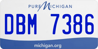 MI license plate DBM7386