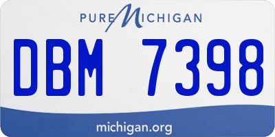 MI license plate DBM7398