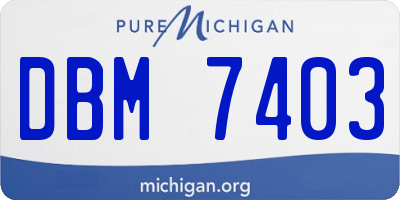 MI license plate DBM7403