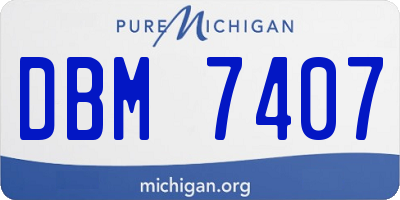 MI license plate DBM7407