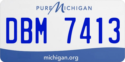 MI license plate DBM7413