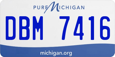 MI license plate DBM7416