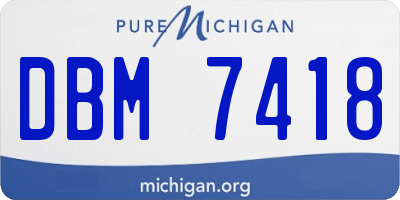 MI license plate DBM7418