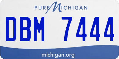 MI license plate DBM7444