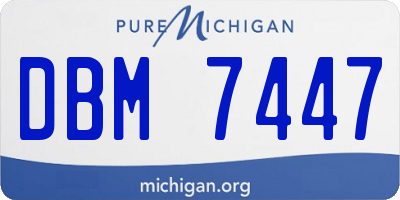 MI license plate DBM7447