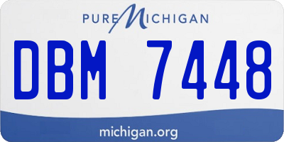MI license plate DBM7448