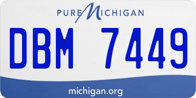 MI license plate DBM7449