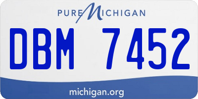 MI license plate DBM7452