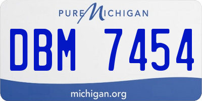 MI license plate DBM7454