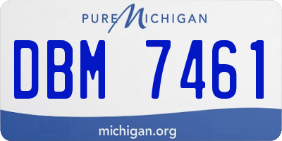 MI license plate DBM7461