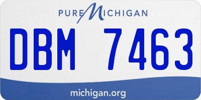 MI license plate DBM7463