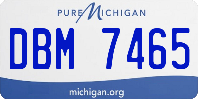 MI license plate DBM7465