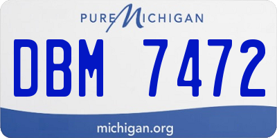 MI license plate DBM7472
