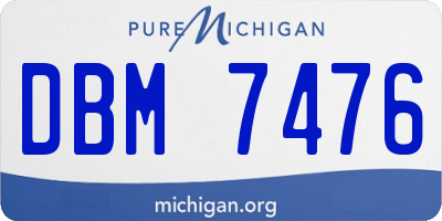 MI license plate DBM7476