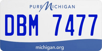 MI license plate DBM7477