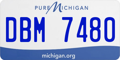 MI license plate DBM7480